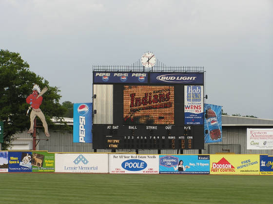 The Scoreboard - Grainger Stadium - Kinston,NC