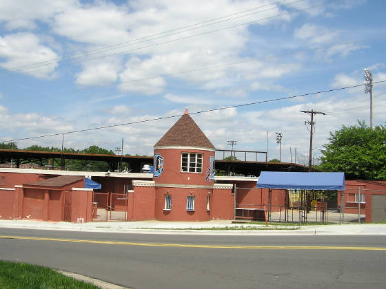 Durham Athletic Park - From across the street