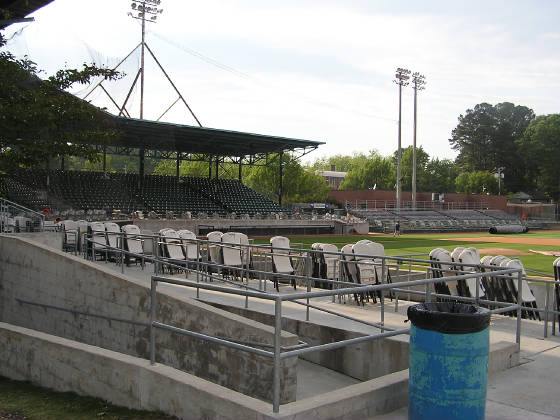 Grainger Field - Kinston, NC - From the 1st base s