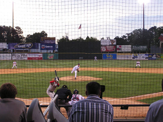 A view of the field from behind Home Plate - Grain